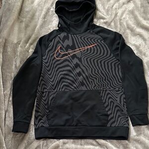 Nike Black Hoodie with Orange Swoosh